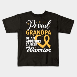 Appendix Cancer Proud Grandpa of an Appendix Cancer Warrior Kids T-Shirt